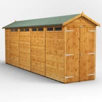 Power Garden Shed 184PASS Golden Brown 18x4