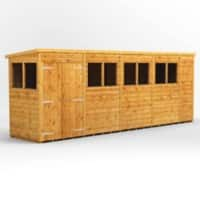 Power Garden Shed 184PPDD Golden Brown 18x4