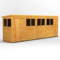 Power Garden Shed 184PP Golden Brown 18x4