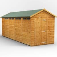 Power Garden Shed 186PASS Golden Brown 18x6