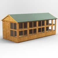 Power Garden Shed 188PAPSDD Golden Brown 18x8