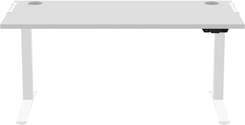 Fellowes Levado Sit Stand Desk Rectangular Grey T-Foot 1,829 (W) x 698 (D) x 1,257 (H) mm MDF (Medium-Density Fibreboard), PVC (Polyvinyl Chloride), Steel