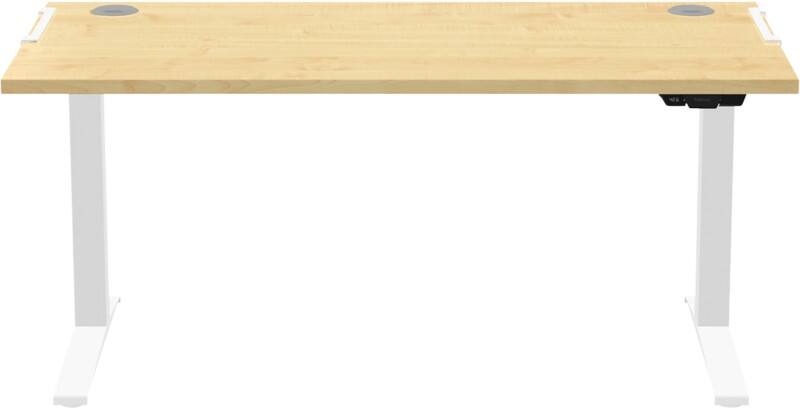 Fellowes Levado Sit Stand Desk Rectangular Maple T-Foot 1,829 (W) x 698 (D) x 1,257 (H) mm MFC (Medium Density Fibreboard), PVC (Polyvinyl Chloride), Steel