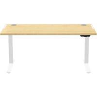 Fellowes Levado Sit Stand Desk Rectangular Maple T-Foot 1,829 (W) x 698 (D) x 1,257 (H) mm MFC (Medium Density Fibreboard), PVC (Polyvinyl Chloride), Steel