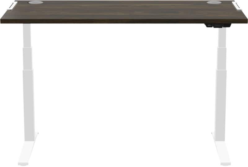 Fellowes Levado Sit Stand Desk Rectangular Walnut T-Foot 1,829 (W) x 698 (D) x 1,257 (H) mm MDF (Medium-Density Fibreboard), PVC (Polyvinyl Chloride), Steel