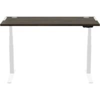 Fellowes Levado Sit Stand Desk Rectangular Walnut T-Foot 1,829 (W) x 698 (D) x 1,257 (H) mm MDF (Medium-Density Fibreboard), PVC (Polyvinyl Chloride), Steel
