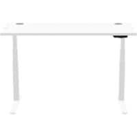 Fellowes Levado Sit Stand Desk Rectangular White T-Foot 1,829 (W) x 698 (D) x 1,257 (H) mm MDF (Medium-Density Fibreboard), PVC (Polyvinyl Chloride), Steel
