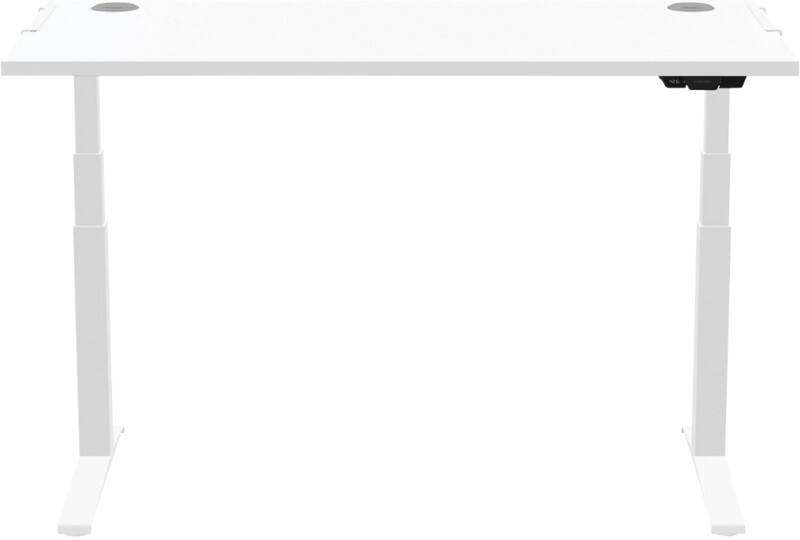 Fellowes Levado Sit Stand Desk Rectangular White T-Foot 1,829 (W) x 698 (D) x 1,257 (H) mm MDF (Medium-Density Fibreboard), PVC (Polyvinyl Chloride), Steel