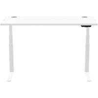 Fellowes Levado Sit Stand Desk Rectangular White T-Foot 1,829 (W) x 698 (D) x 1,257 (H) mm MDF (Medium-Density Fibreboard), PVC (Polyvinyl Chloride), Steel