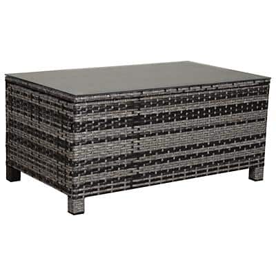 Outsunny Rattan Coffee Table 867-046 Grey