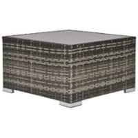 Outsunny Rattan Coffee Table 867-069CG Deep Grey