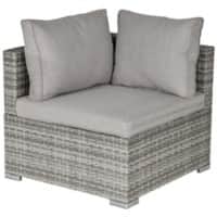 OutSunny Rattan Corner Sofa  Grey