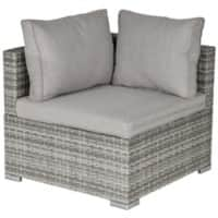 Outsunny Rattan Corner Sofa 860-137GY Grey