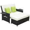 Outsunny Rattan Daybed 01-0784 Black, Lime Green