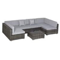 Outsunny Rattan Furniture Set 860-027GY Grey