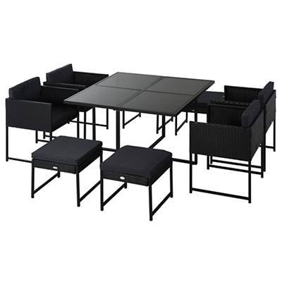 Outsunny Rattan Furniture Set 861-032V70 Grey, Black