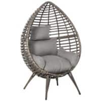 OutSunny Rattan Lazy Chair  Grey
