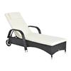 Outsunny Rattan Lounger 862-005V01BK Black