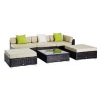 Set Outsunny Garden Furniture 860-040 Rattan Beige, Brown