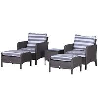 OutSunny Rattan Sofa  Black, Brown