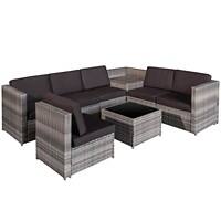OutSunny Rattan Sofa  Grey
