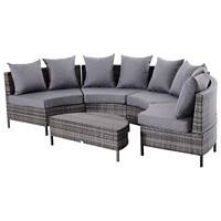 Outsunny Rattan Sofa Set 860-081V70 Grey