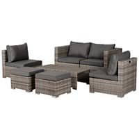 OutSunny Rattan Sofa  Grey