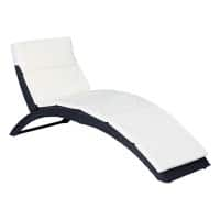 Outsunny Rattan Lounger 01-0798 White, Black