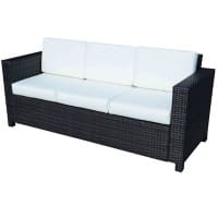 Outsunny Rattan Three-Seat Sofa 01-0719 Brown, Grey