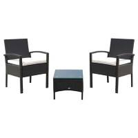 OutSunny Rattan Wicker Patio Set Brown, Cream