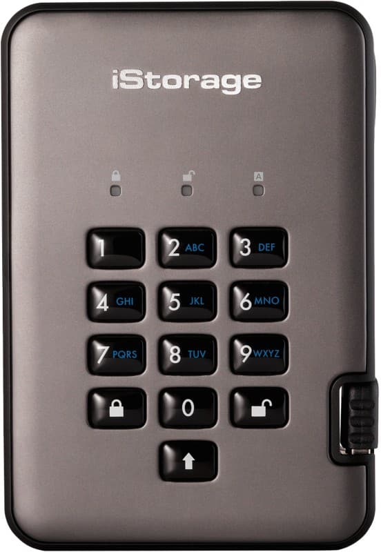 iStorage 2 TB External HDD PRO2 USB-A 3.1 Silver