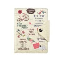 ARPAN Diary ST-2215 A5 1 Day per page Faux Leather, Paper Cream