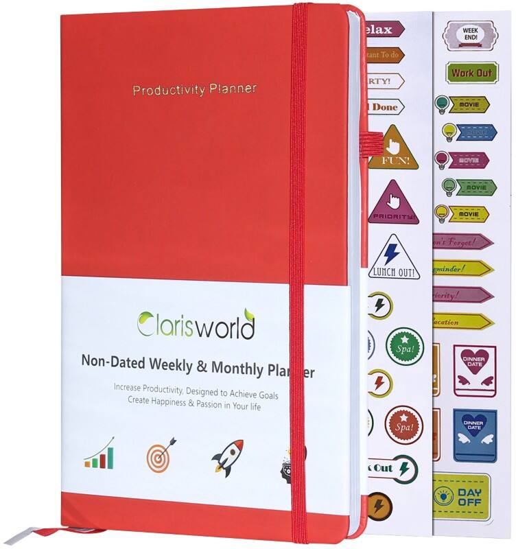 ARPAN Planner A5 Week to view Red ST-9941RD