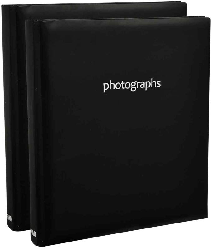 ARPAN Photo Album AL-9144-X2 120 5 x 7 '' Pictures Black Pack of 2