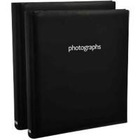 ARPAN Photo Album AL-9144-X2 120 5 x 7 '' Pictures Black Pack of 2