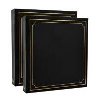 ARPAN Photo Album AL-9174-X2 500 6X4'' Pictures Black Pack of 2