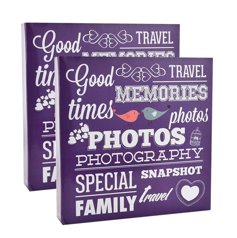 ARPAN Photo Album AL-9574-X2 500 6X4'' Pictures Purple Pack of 2
