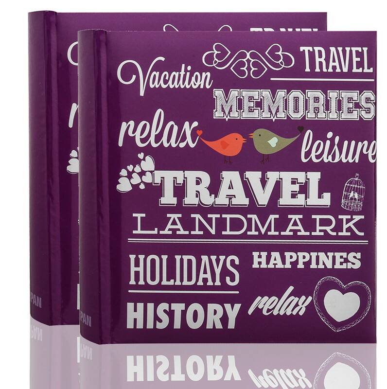 ARPAN Photo Album CL-6821-X2 200 6X4'' Pictures Purple Pack of 2