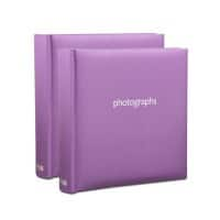 ARPAN Photo Album CL-SM200PE-X2 200 6X4'' Pictures Purple Pack of 2