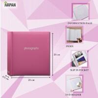 ARPAN Photo Album SM200PK-X2 200 6X4'' Pictures  Pink Pack of 2