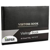 ARPAN Visitors Book CL-VKB-OR A4 Landscape Black 27 x 20 x 2 cm