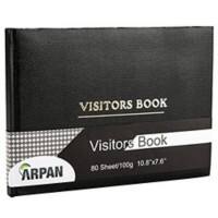 ARPAN Visitors Book CL-VKB-OR A4 Landscape Black 27 x 20 x 2 cm