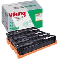 Viking 203X Compatible HP Toner Cartridge CF540X / CF541X / CF543X / CF542X Black, Cyan, Magenta, Yellow Pack of 4 Multipack