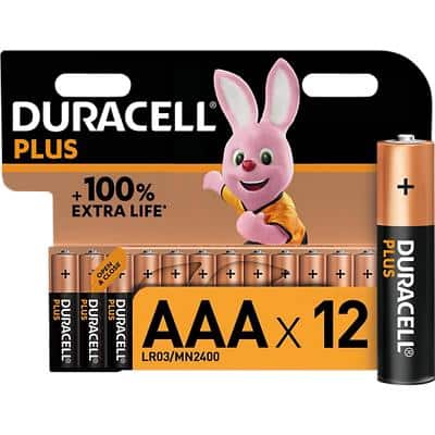 Duracell Batteries Plus 100 AAA Pack of 12