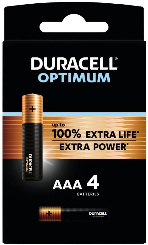 Duracell Batteries Optimum AAA Pack of 4