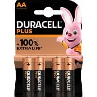 Duracell Batteries Plus 100 AA Pack of 4