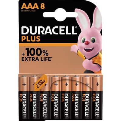 Duracell Batteries Plus 100 AAA Pack of 8