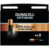 Duracell Batteries Optimum AA Pack of 8