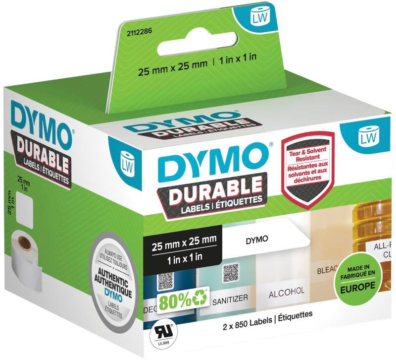 DYMO LW 2112286 Labels White Self Adhesive 25 x 25 mm 1700 Labels