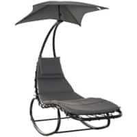 Outsunny Rocking Bed 84A-179V70 Steel, Texteline, Polyester Grey